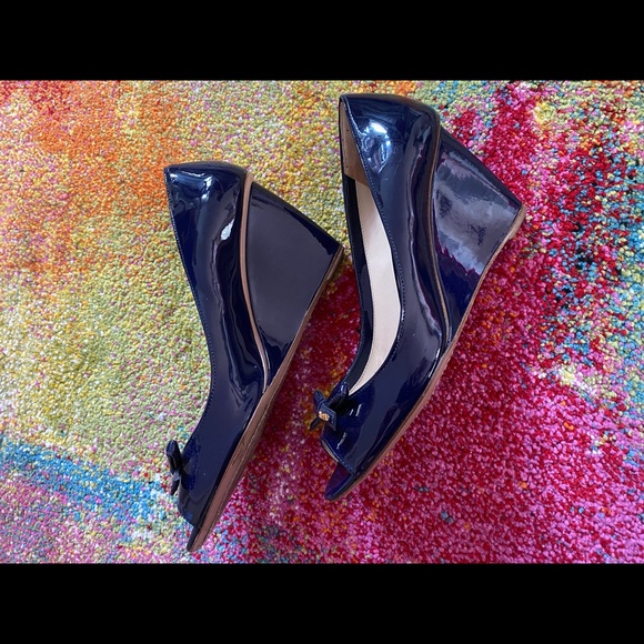 Prada 39 Wedge Sandals Blue Authentic - Picture 5 of 6